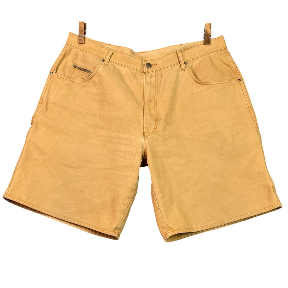 Big Smith Carpenter Shorts Mens 40 Brown Canvas Duck Utility Workwear Cotton